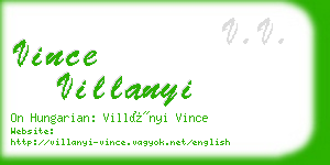 vince villanyi business card